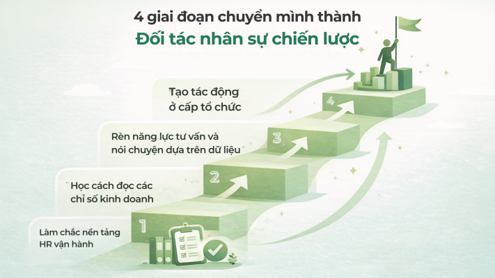 4 giai đoạn chuyển mình thành Đối tác nhân sự chiến lược
